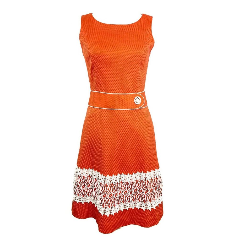 Alexandra Bartlett Crochet Sleeveless Retro Dress